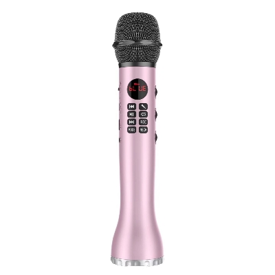Picture of Wireless Karaoke Microphone Handheld Bluetooth Speaker Karaoke L - 598 Bluetooth Microphone Portable Speaker (Pink)