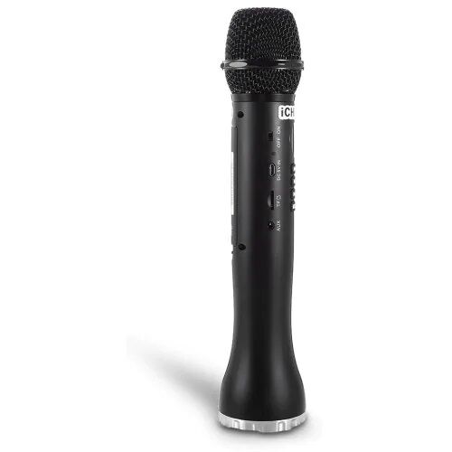 Picture of Wireless Karaoke Microphone Handheld Bluetooth Speaker Karaoke L - 598 Bluetooth Microphone Portable Speaker (Black)