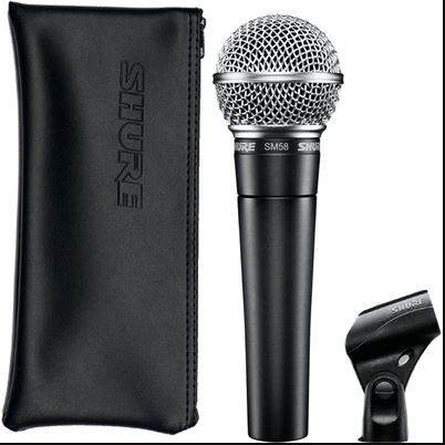Picture of Shure SM-58 Dynamic Microphone Vocal Wired Microphones Instrument Unidirectional Handheld Karaoke Microphone (Black)