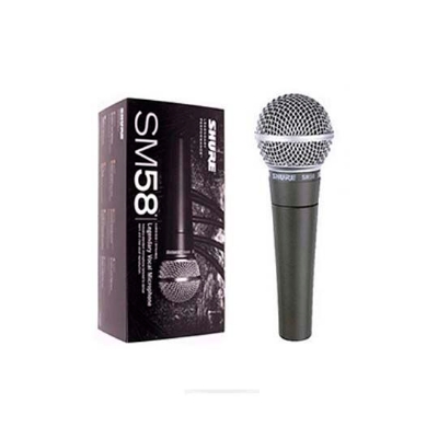 Picture of Shure SM-58 Dynamic Microphone Vocal Wired Microphones Instrument Unidirectional Handheld Karaoke Microphone (Black)