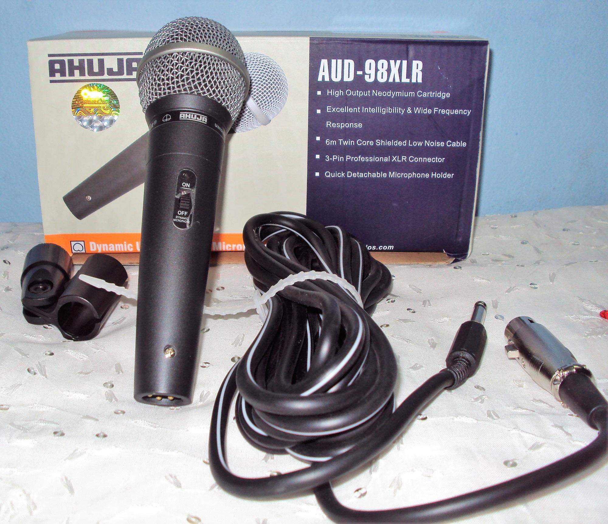 Picture of AHUJA Aud-98Xlr Unidirectional  Professional Dynamic Corded Microphone with XLR cable to 6.5mm (master copy)