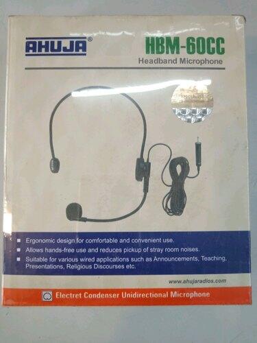 Picture of Ahuja HBM-60CC Headband Microphone ( WITH 3.5 mm jack) / Electret Condenser Cardioid Neck microphone (M. COPY BIG BOX)