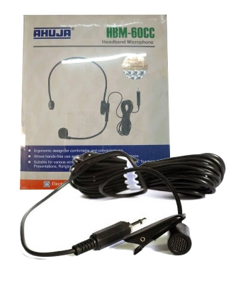 Picture of Ahuja HBM-60CC Headband Microphone ( WITH 3.5 mm jack) / Electret Condenser Cardioid Neck microphone (ORGINAL)