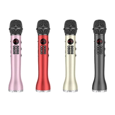 Picture of Karaoke Microphone Handheld Bluetooth Speaker Singing Recordng Microphone L598  High Volume Long Battery Life (Multicolor)