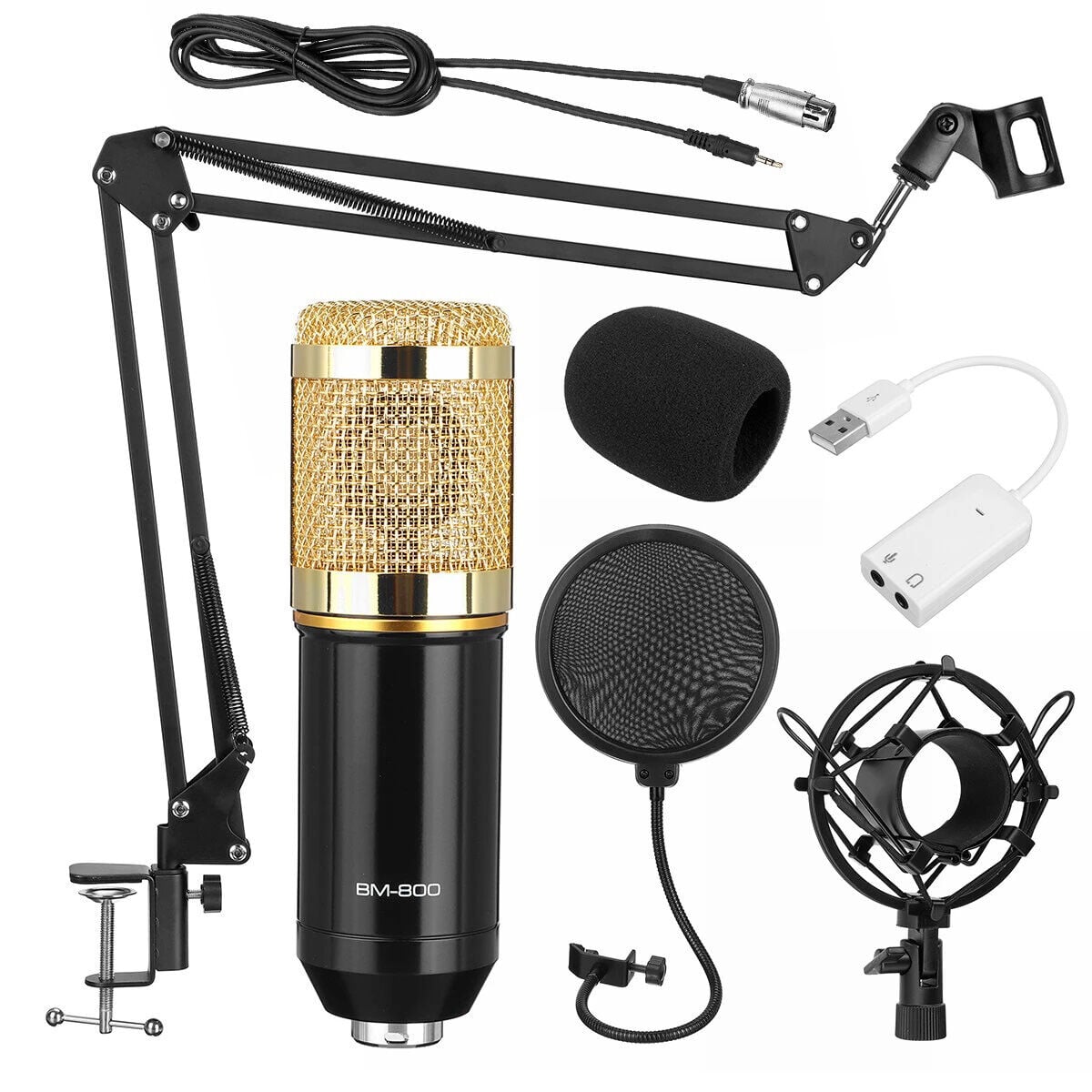 Picture of BM 800 condenser microphone studio package for facebook youtube etc. - Emphasizing Value (Bm800, V8)