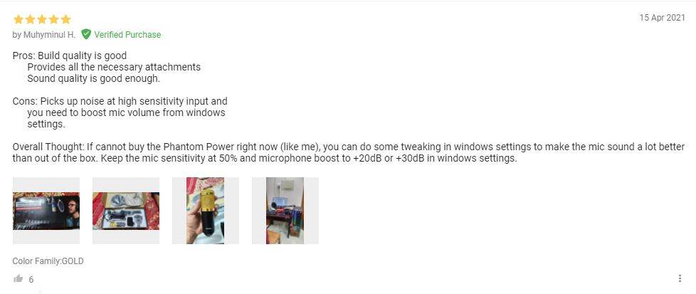 Picture of BM 800 condenser microphone studio package for facebook youtube etc. - Emphasizing Value (Bm800, Phantom)