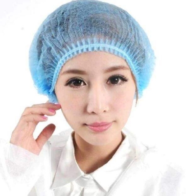 Picture of One Time Disposable Cap - Pack of 100 pieces use cooking, Hospital Doctor, Nurse, Surgical, & medical cap. (Blue)