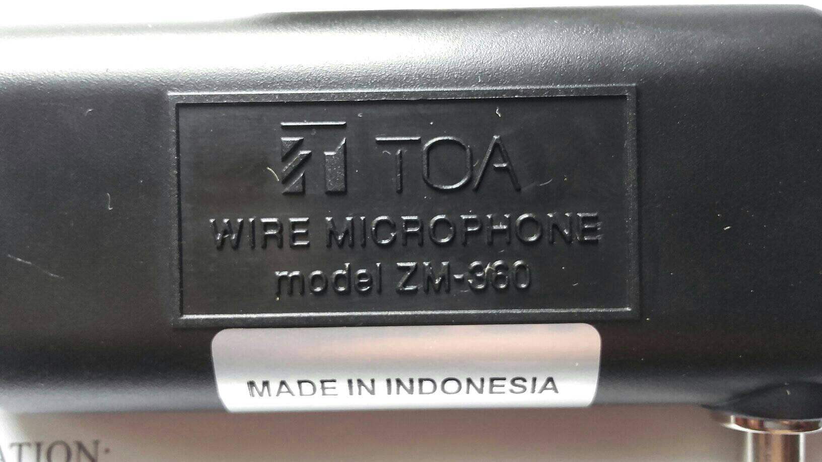 Picture of TOA ZM-360 Tie Clip Microphone 12Feet wire (Black)