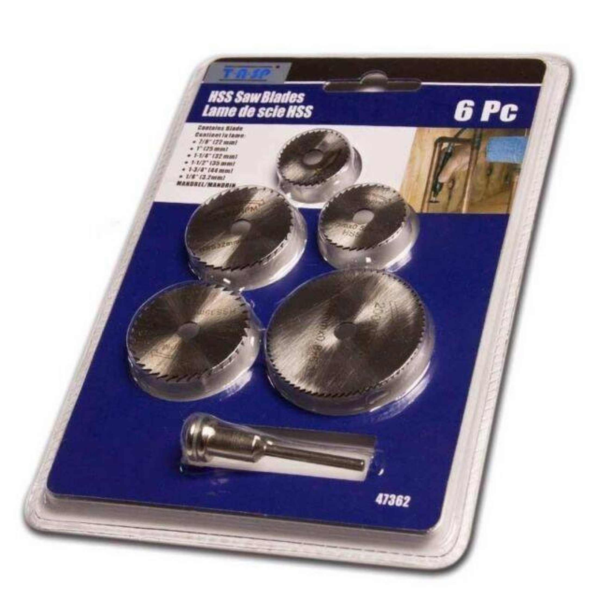 Picture of 6Pcs Circular Saw Blade Set HSS Cutting Disc for Wood Plastic and Aluminum (White)