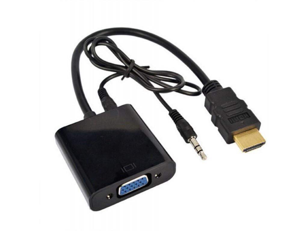 Picture of HDMI to VGA Converter 1080p  With Audio Port (Black)