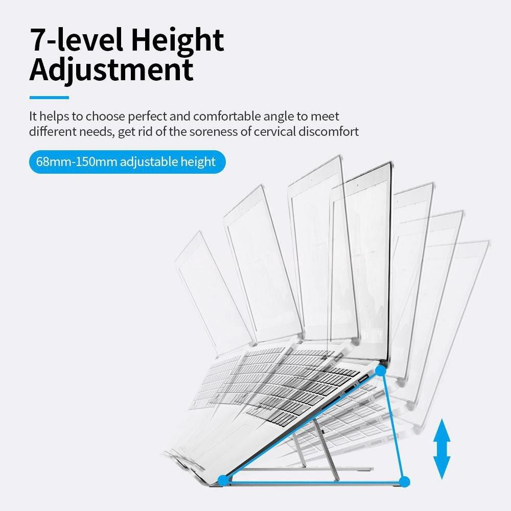 Picture of Laptop Tablet Stand  9.4 inches easy to carry Adjustable Full Aluminum With Storage Bag (Silver)