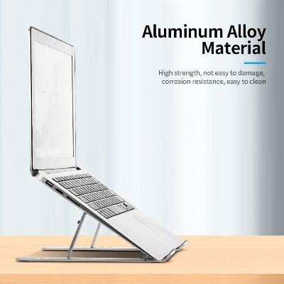 Picture of Laptop Tablet Stand  9.4 inches easy to carry Adjustable Full Aluminum With Storage Bag (Silver)