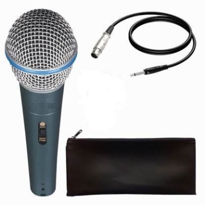 Picture of Shure BETA 58A Super cardioid Dynamic Microphone For Stage Performance (Black)