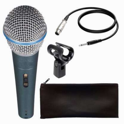 Picture of Shure BETA 58A Super cardioid Dynamic Microphone For Stage Performance (Black)