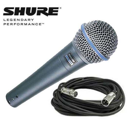Picture of Shure BETA 58A Super cardioid Dynamic Microphone For Stage Performance (Black)