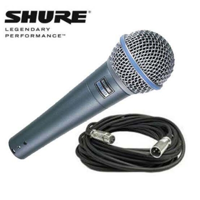 Picture of Shure BETA 58A Super cardioid Dynamic Microphone For Stage Performance (Black)