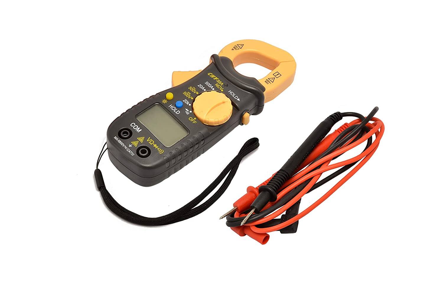 Picture of Digital Multimeter CHY-88A Digital Clamp Meter Tong Tester Clip on Meter Voltage and Current Meter Portable Resistance Voltage (Multicolor)