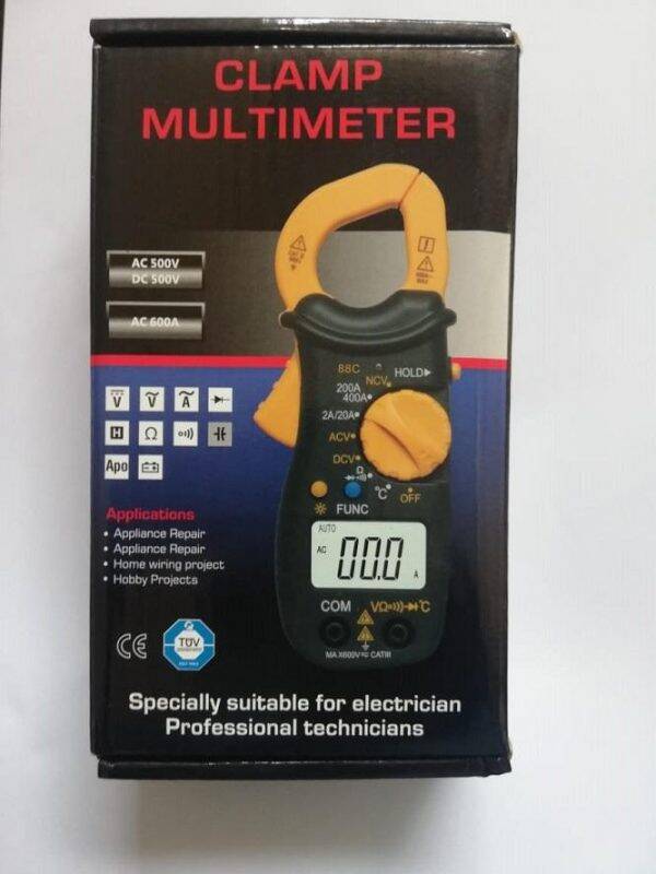 Picture of Digital Multimeter CHY-88A Digital Clamp Meter Tong Tester Clip on Meter Voltage and Current Meter Portable Resistance Voltage (Multicolor)