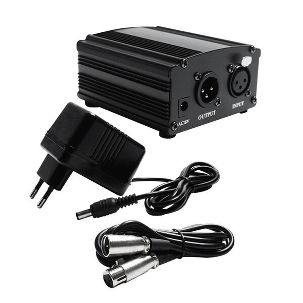 Picture of Phantom Power Supply 48V Phantom Power Supply For Condenser Microphones Studio Microphones Preamp Support All Microphone (Black)