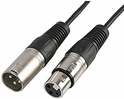 Picture of 3 Pin XLR Microphone Cable Male To Female Balanced Patch Lead Mic 1.5M NICKEL (Black)