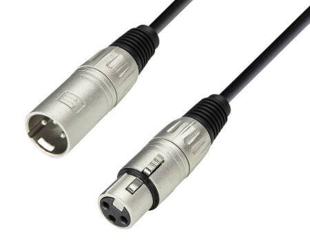 Picture of 3 Pin XLR Microphone Cable Male To Female Chocolate Colour 1.5M (Black)