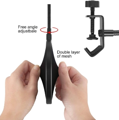 Picture of Double Layer Studio Microphone Mic Wind Screen Pop Filter Shield (Black)