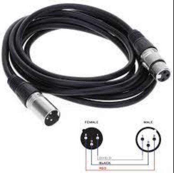 Picture of XLR Male To XLR Female Cable For Microphone (1.5M) Chocolate Color (Black)