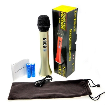 Picture of L-698 portable karaoke microphone karaoke wireless microphone with USB charging (Multicolor)