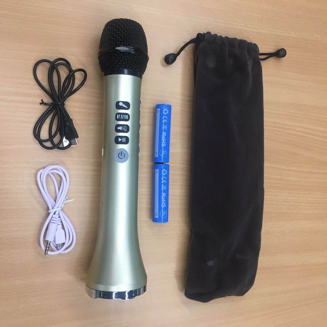 Picture of L-698 portable karaoke microphone karaoke wireless microphone with USB charging (Multicolor)