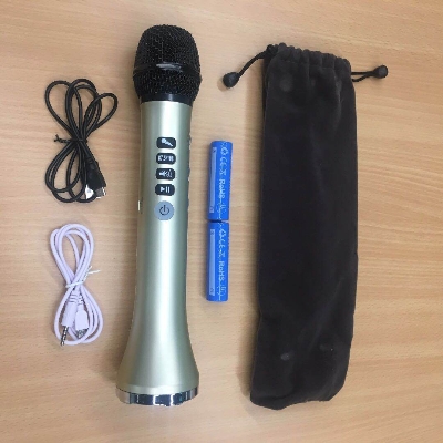 Picture of L-698 portable karaoke microphone karaoke wireless microphone with USB charging (Multicolor)