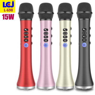 Picture of Wireless Bluetooth Karaoke Microphone L-698: Sing Along Anywhere with Built-In Speaker & FM Radio - Unleash Your Inner Performer (Red)
