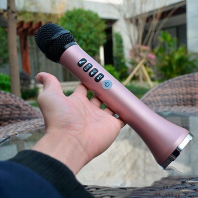 Picture of Wireless Bluetooth Karaoke Microphone L-698: Sing Along Anywhere with Built-In Speaker & FM Radio - Unleash Your Inner Performer (Pink)