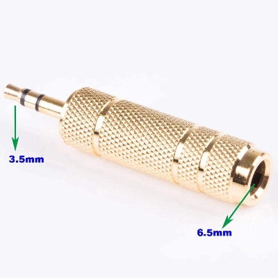 Picture of 6.5 mm Female Plug To 3.5mm Male Connector Amplifier Audio Adapter Microphone Aux 6.3, 3.5 mm Converter 