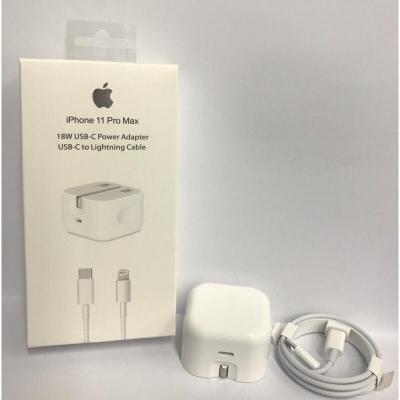Picture of i-phone 12 Max 20W USB-C Power Adapter USB -C to Lightning Cable (White)