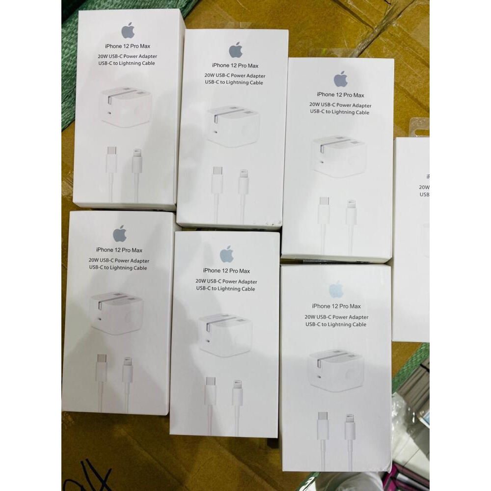 Picture of i-phone 12 Max 20W USB-C Power Adapter USB -C to Lightning Cable (White)