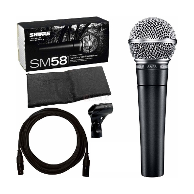 Picture of Shure SM-58 Dynamic Microphone Vocal Wired Microphone (Black)