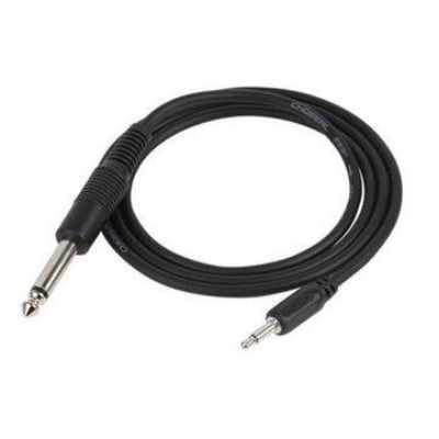 Picture of Guitar Cable 5 Feet 3.5Mm To 6.5Mm Male To Male Audio Cable Pure Copper Audio Adapter Extension Cable For Computer Amplifier Mixer - 1.5M - Black - Guitar Strings (Black)