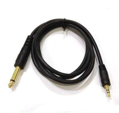 Picture of Guitar Cable 5 Feet 3.5Mm To 6.5Mm Male To Male Audio Cable Pure Copper Audio Adapter Extension Cable For Computer Amplifier Mixer - 1.5M - Black - Guitar Strings (Black)