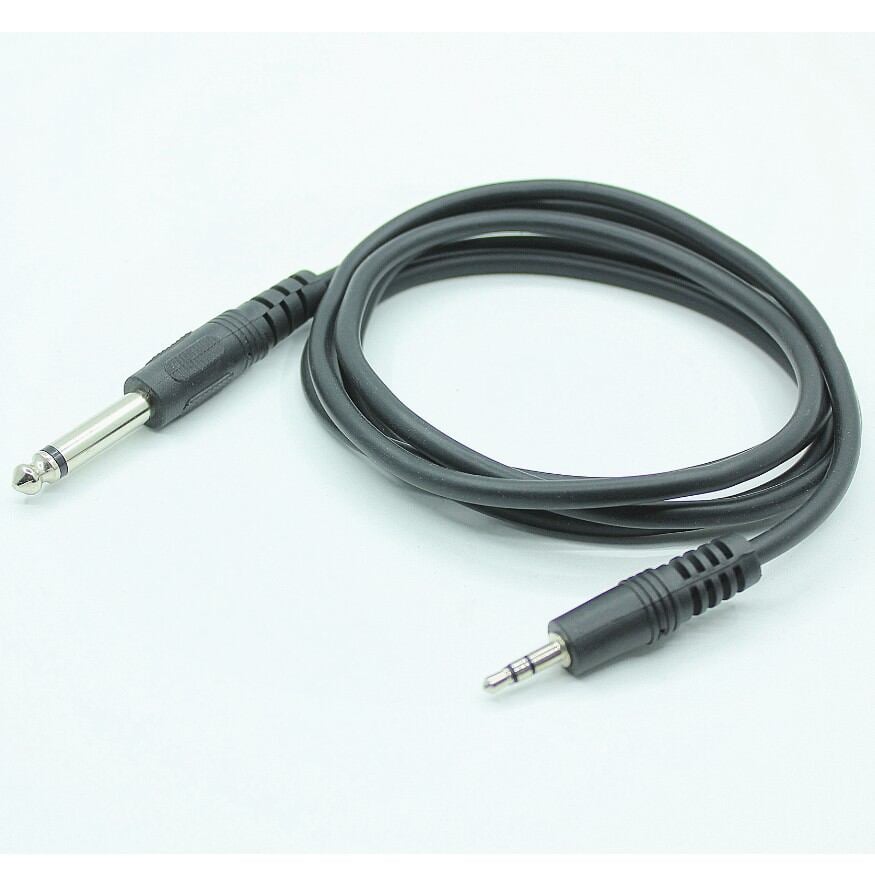 Picture of Guitar Cable 5 Feet 3.5Mm To 6.5Mm Male To Male Audio Cable Pure Copper Audio Adapter Extension Cable For Computer Amplifier Mixer - 1.5M - Black - Guitar Strings (Black)