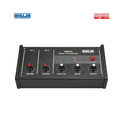 Picture of Ahuja DMX-22 Mixer AC 220 & DC 12V 2 Channel Mixer Preamplifier for Echo, Reverb, Chorus, Effects (Black)