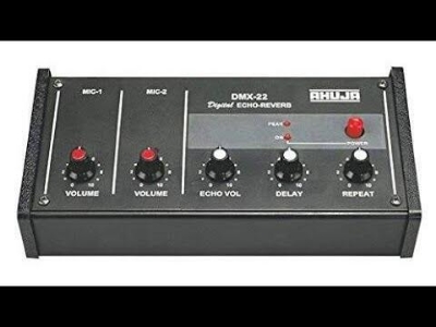 Picture of Ahuja DMX-22 Mixer AC 220 & DC 12V 2 Channel Mixer Preamplifier for Echo, Reverb, Chorus, Effects (Black)