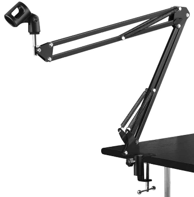 Picture of Professional Microphone Stand Suspension Scissor Arm  with Holder For Dynamic and Condenser Microphone (Black) (Black)