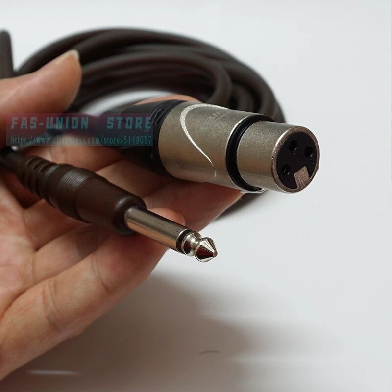 Picture of 1/4 Inch TS Male to XLR Female Cable Unbalanced 6.35mm Mono to XLR Mic Cable 4N OFC Conductor Dual Shielding Noise Free Cable 1.5M (Black)