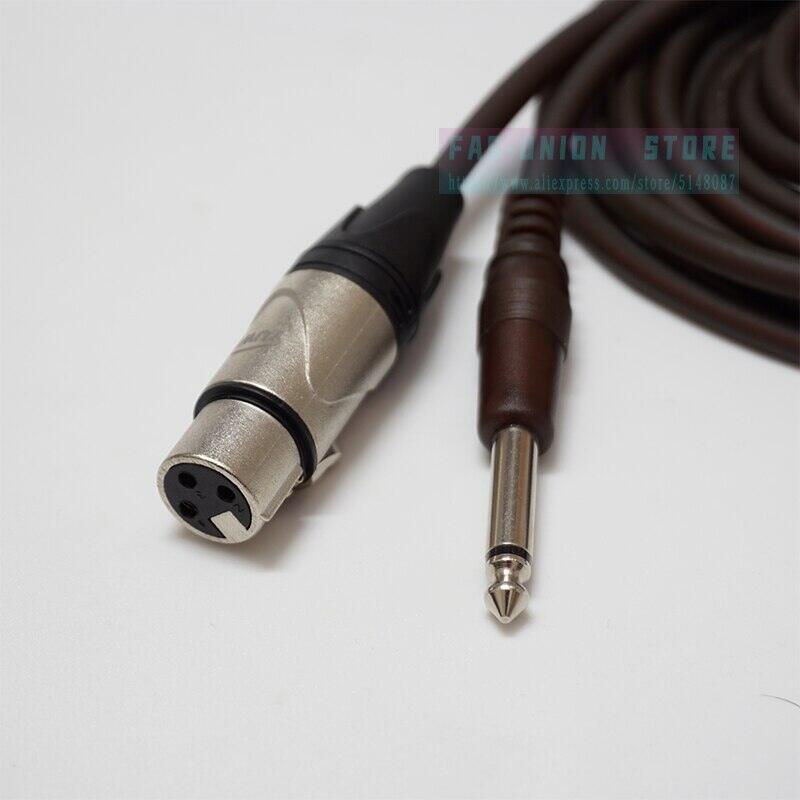 Picture of 1/4 Inch TS Male to XLR Female Cable Unbalanced 6.35mm Mono to XLR Mic Cable 4N OFC Conductor Dual Shielding Noise Free Cable 1.5M (Black)