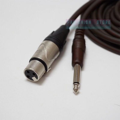 Picture of 1/4 Inch TS Male to XLR Female Cable Unbalanced 6.35mm Mono to XLR Mic Cable 4N OFC Conductor Dual Shielding Noise Free Cable 1.5M (Black)