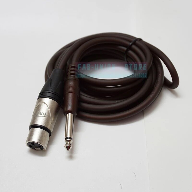 Picture of 1/4 Inch TS Male to XLR Female Cable Unbalanced 6.35mm Mono to XLR Mic Cable 4N OFC Conductor Dual Shielding Noise Free Cable 1.5M (Black)