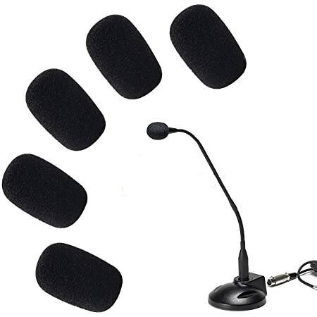 Picture of Microphone Windscreen Sponge Cover Mic Foam Cap for Gooseneck Meeting Mic Black 1 pices (Black)