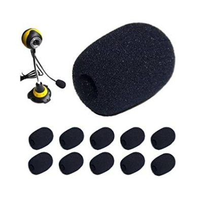 Picture of Microphone Windscreen Sponge Cover Mic Foam Cap for Gooseneck Meeting Mic Black 1 pices (Black)