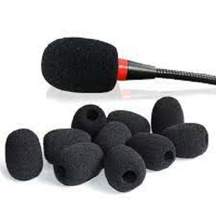 Picture of Microphone Windscreen Sponge Cover Mic Foam Cap for Gooseneck Meeting Mic Black 1 pices (Black)