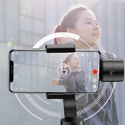 Picture of S5B 3 Axis Gimbal Handheld Stabilizer Cellphone Action Camera Holder Anti Shake Video Record Smartphone Gimbal for Phone (Black)